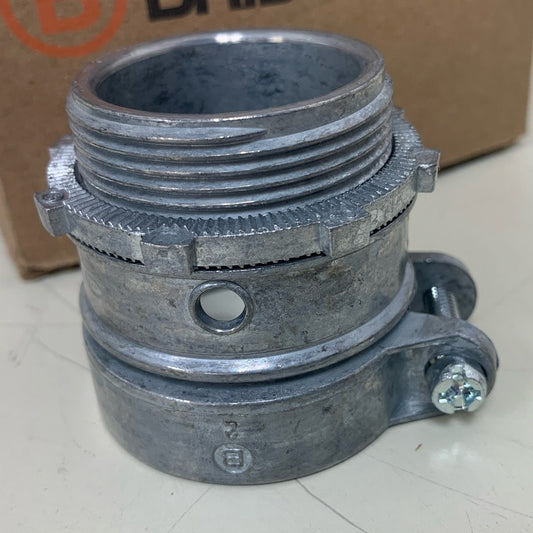 4 New Bridgeport 1.5" Squeeze Type 414-DC2 Electrical Connectors Original Box
