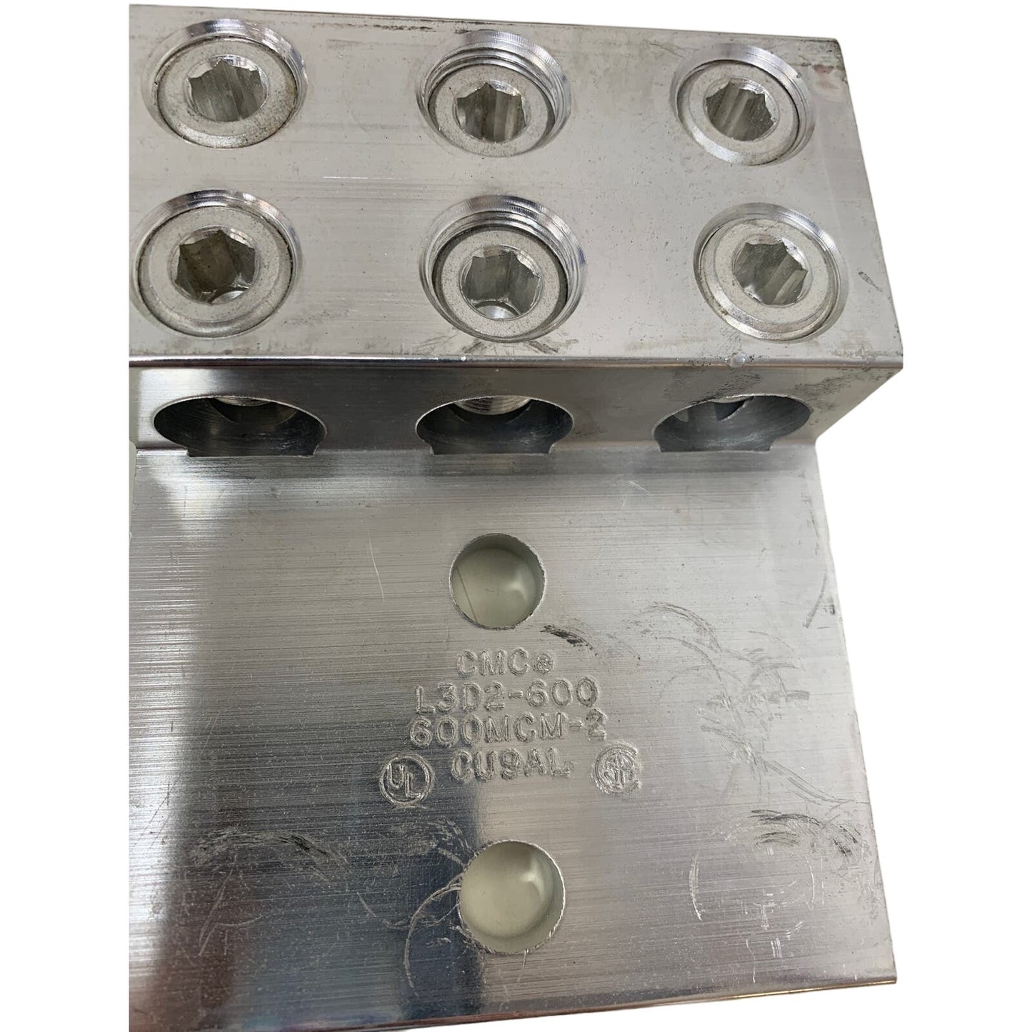 New Panduit LAM3LB600-12-1 Aluminum Mechanical 3 Barrel Lug Two Hole 1/2" Stud