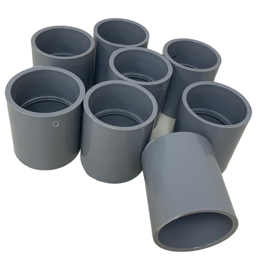 Lot of 8 New Carlon 1.5" Gray PVC Female Conduit Fittings Couplings CPLG E940N