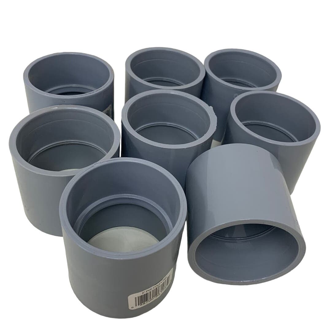 Lot of 8 New Carlon 2" Gray PVC Female Conduit Fittings Couplings CPLG E940J