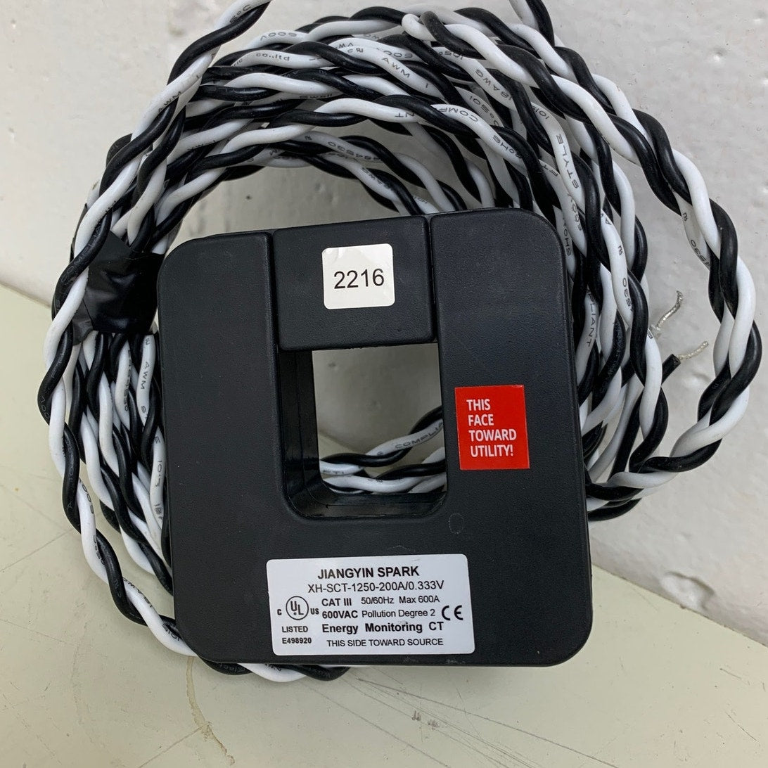 New Jiangyin Spark XH-SCT-1250-200A/0 333V Energy Monitoring CT Max 600A