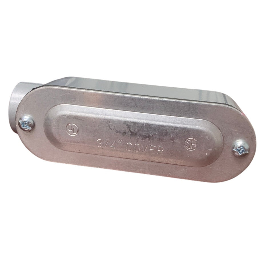 New Open Box Rigid 3/4" LB Aluminum Conduit Body W Gasket Cover and Screws