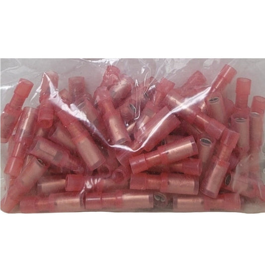 80 New Thomas Betts Red Nylon Female Wired Bullet Connectors TNF18-4MB-XV