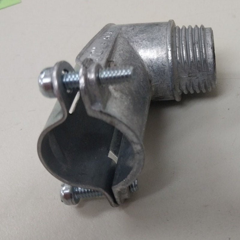 10 New 1/2" 90 Degree Angle Squeeze Type Flex Connectors - Open Box