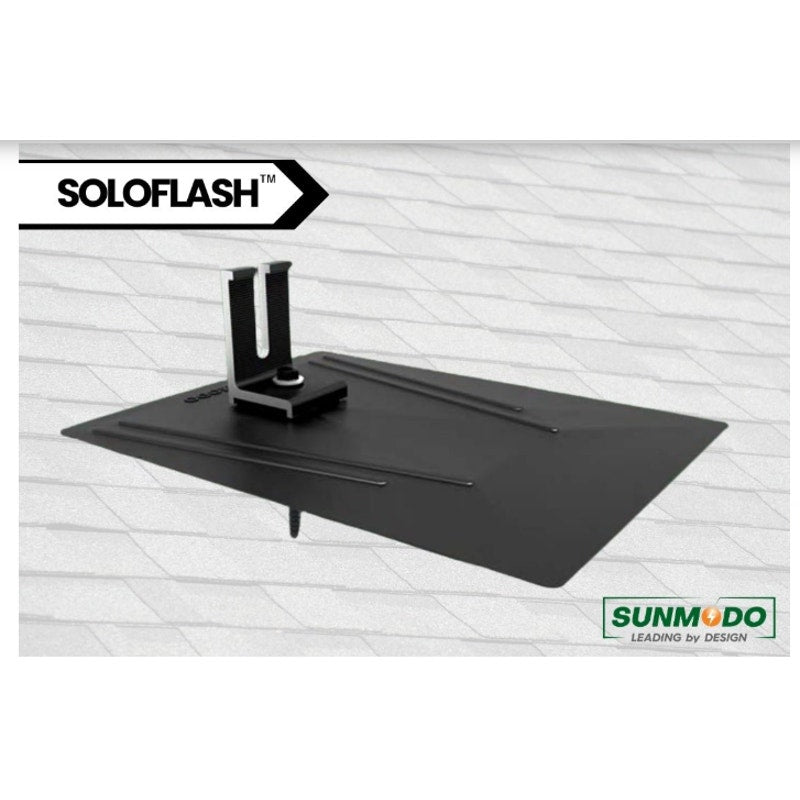 12 New Open Box Sunmodo Soloflash Black Stamped Embossed Metal Flashing Plates