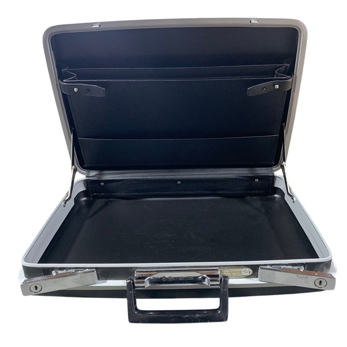 Vintage Black Samsonite Hard Shell Attache Briefcase Case 19.5 x 13.5