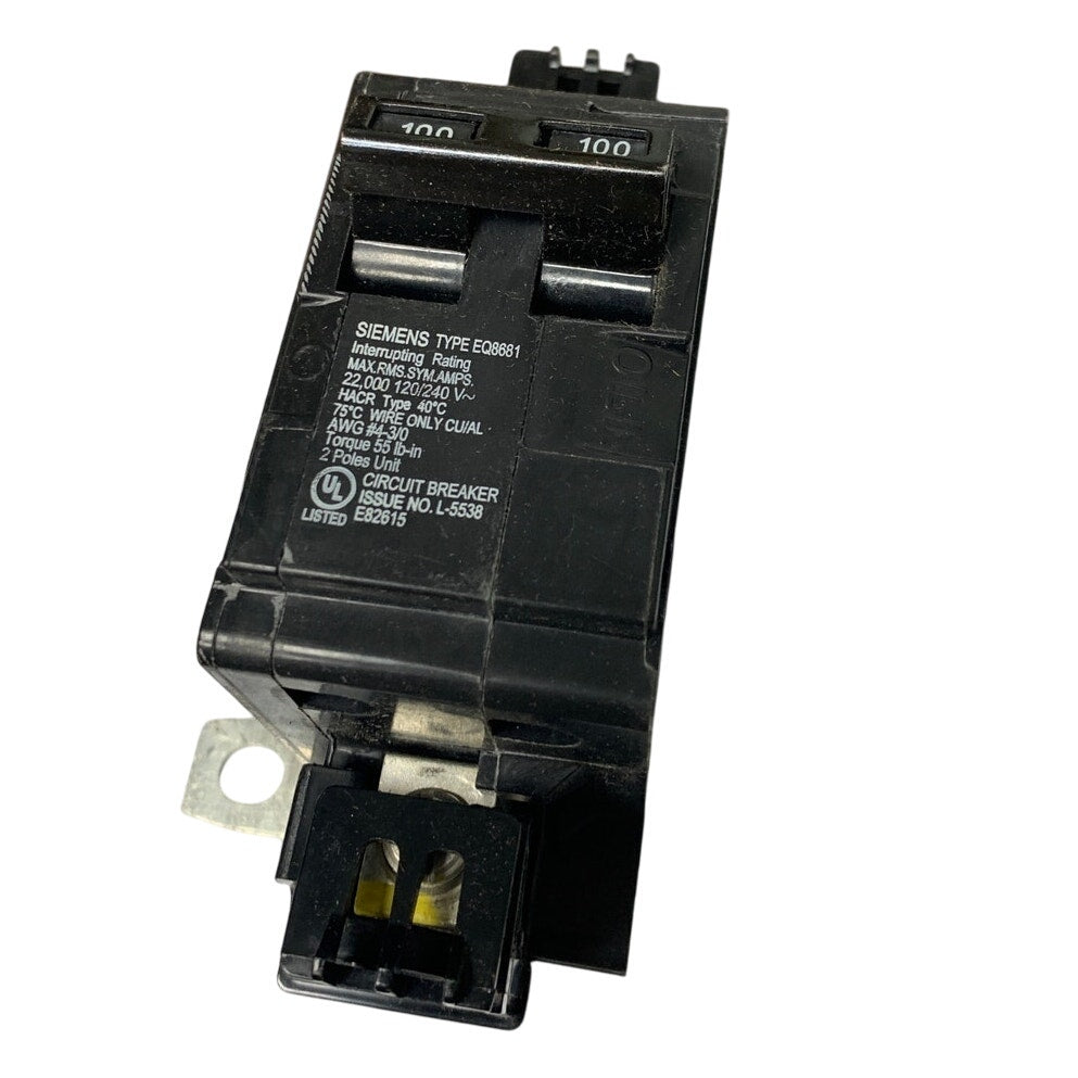 New Siemens 100A 2 Pole 120/240V Type EQ8681 Circuit Breaker w Original Box