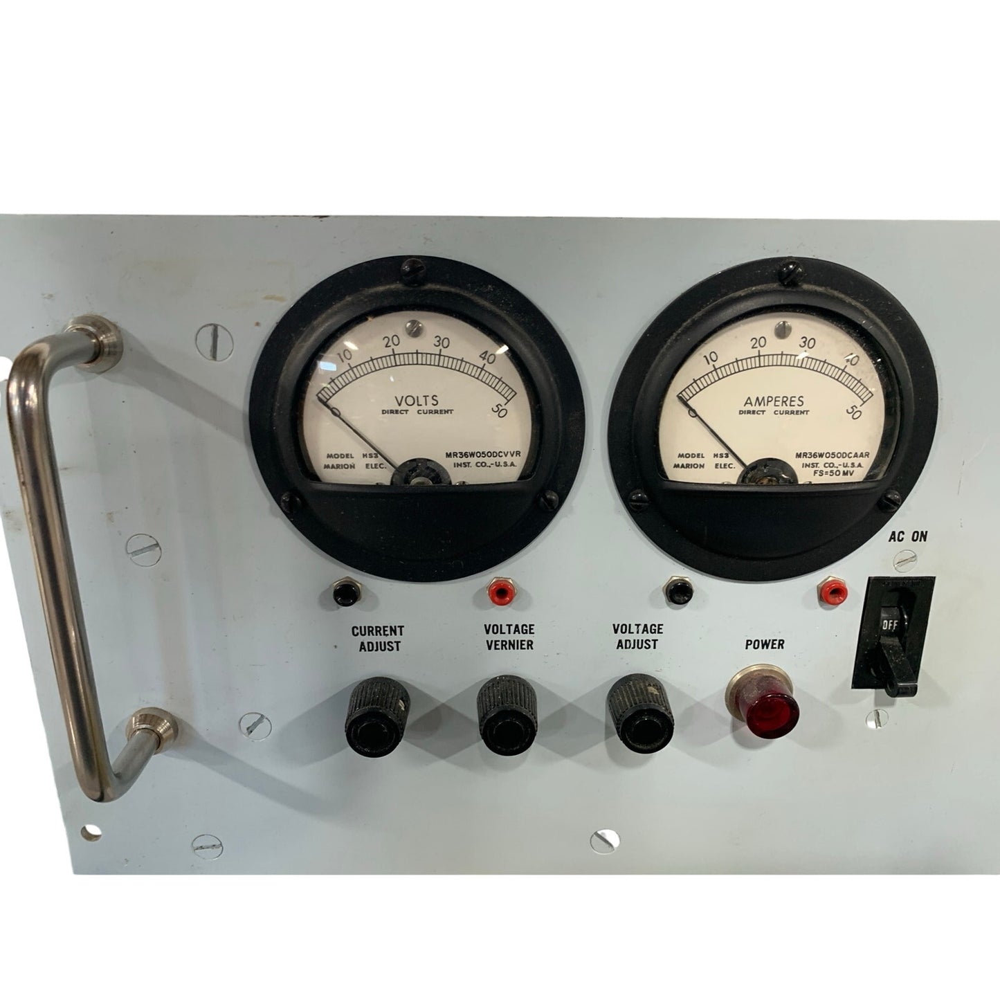 Vintage Heavy-Duty Dual-Meter Regulated DC Bench Power Supply - Untested