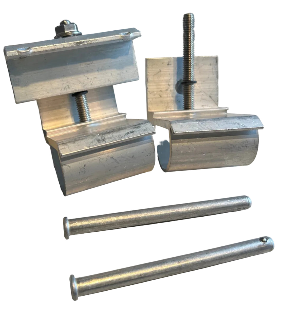 EchoFoot 5D Aluminum Pipe Mount Clamp Hardware Kit 2 Clamps + 2 Cotter Pins | New Open Box