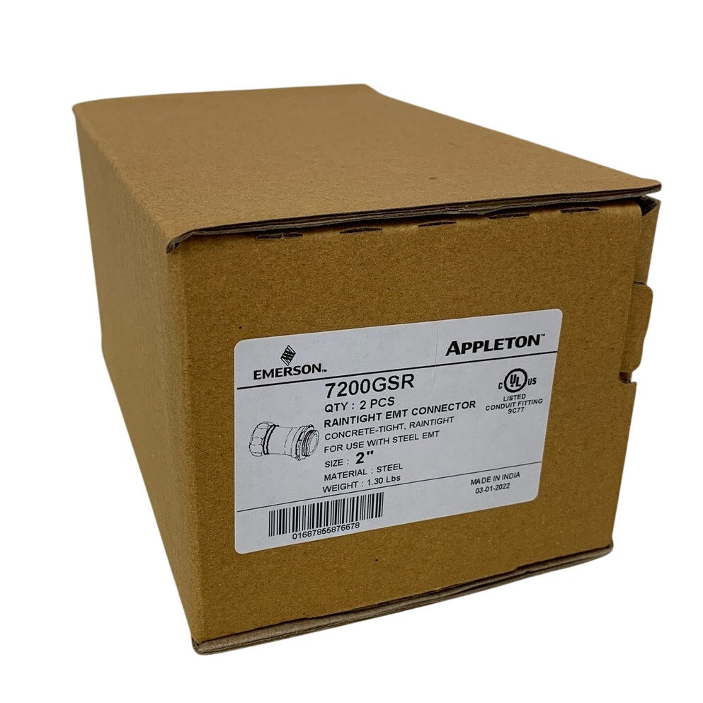 2 New in Box Appleton 7200GSR 2" Raintight Steel EMG Connector for Use with EMT