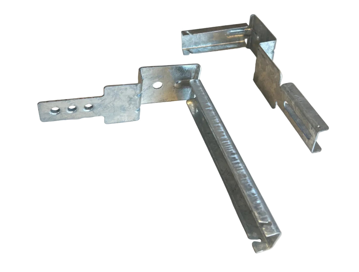 Heavy-Duty Metal Solar Roof Hook & Z-Bracket Pair (7"x6" & 8"x4")
