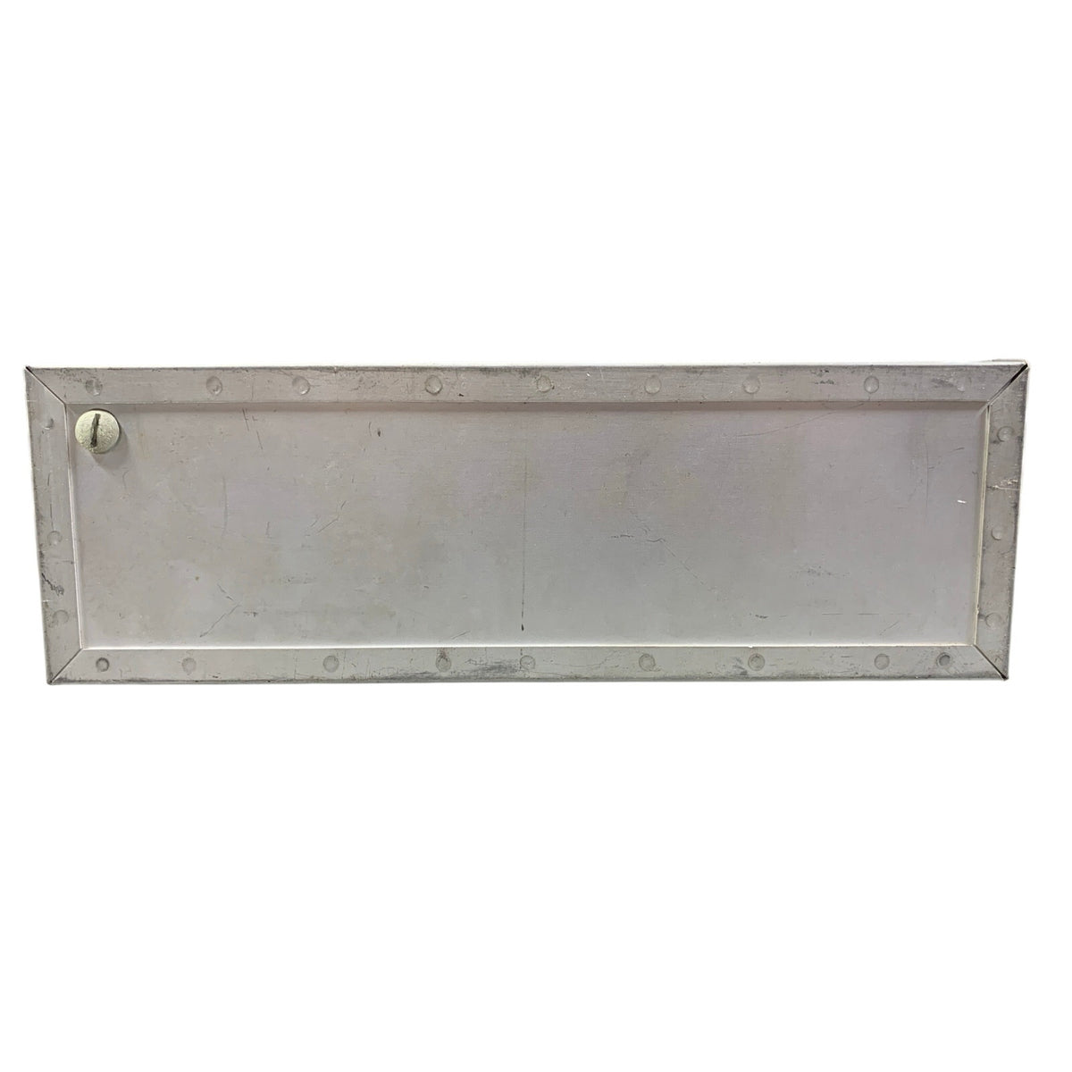 Silver Metal Utility Storage Box with Lid Industrial Organizer 10.5x8.5x3.5"