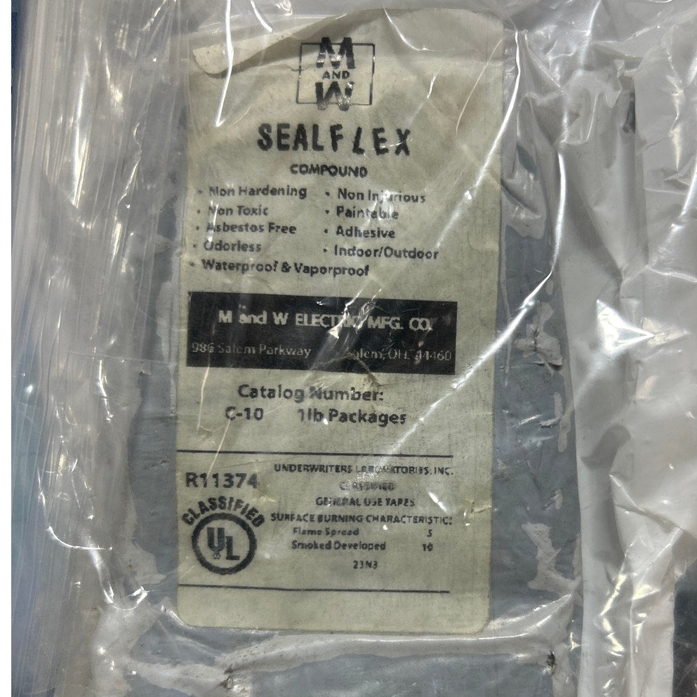 New M&W Electric MFC Co C-10 1Lb Bag Black Sealflex Compound