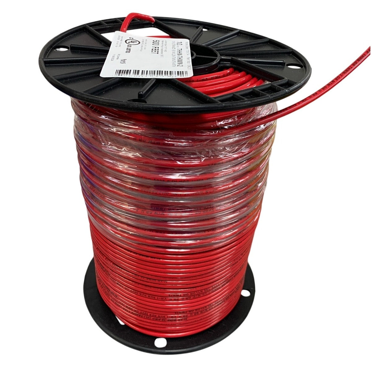 New 500’ 10 AWG THHN THWN RoHS Stranded 600V Copper Wire Spool