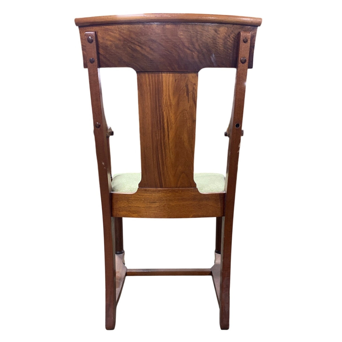 Vintage Empire Biedermeier Style Solid Wood Mahogany Armchair Dining Room Chair