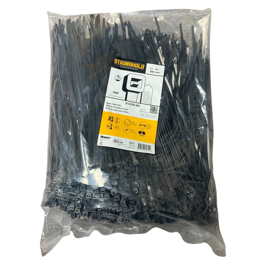 1000 New In Original Bag Stronghold Contracting Products Black Nylon Cable Ties