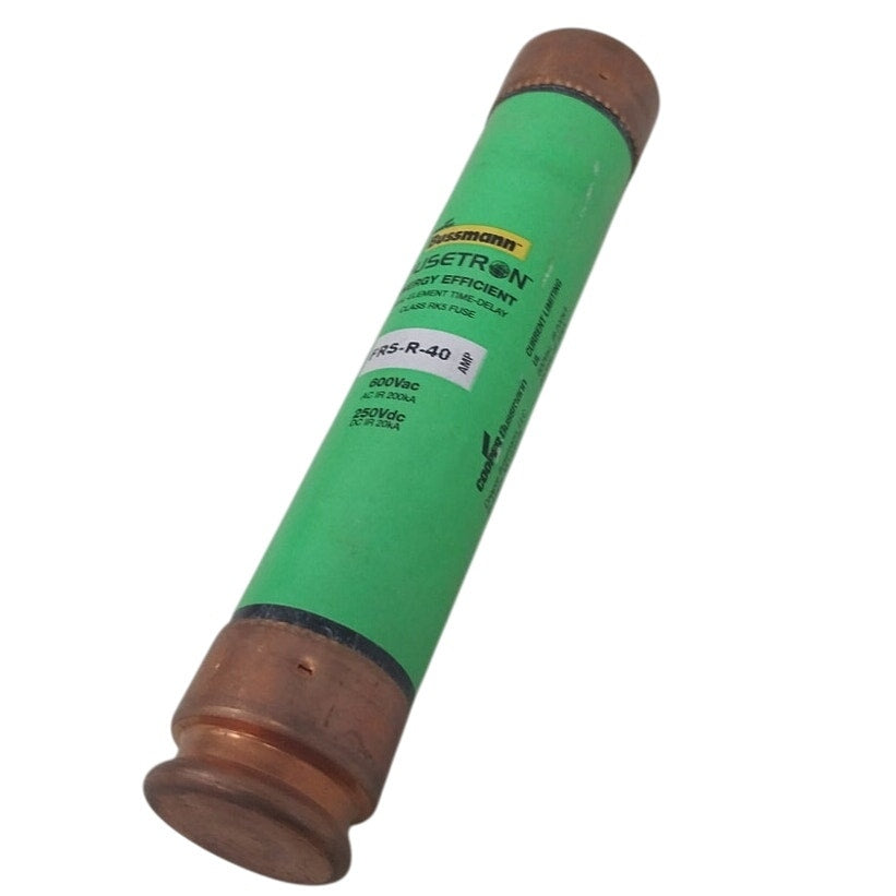 Bussmann FRS-R-40 40A 600V Class RK5 Time-Delay Fuse — 2-Pack, New