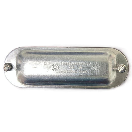 New Open Box  3/4" Single Aluminum Gedney Form 85 Conduit Body Cover w Screws