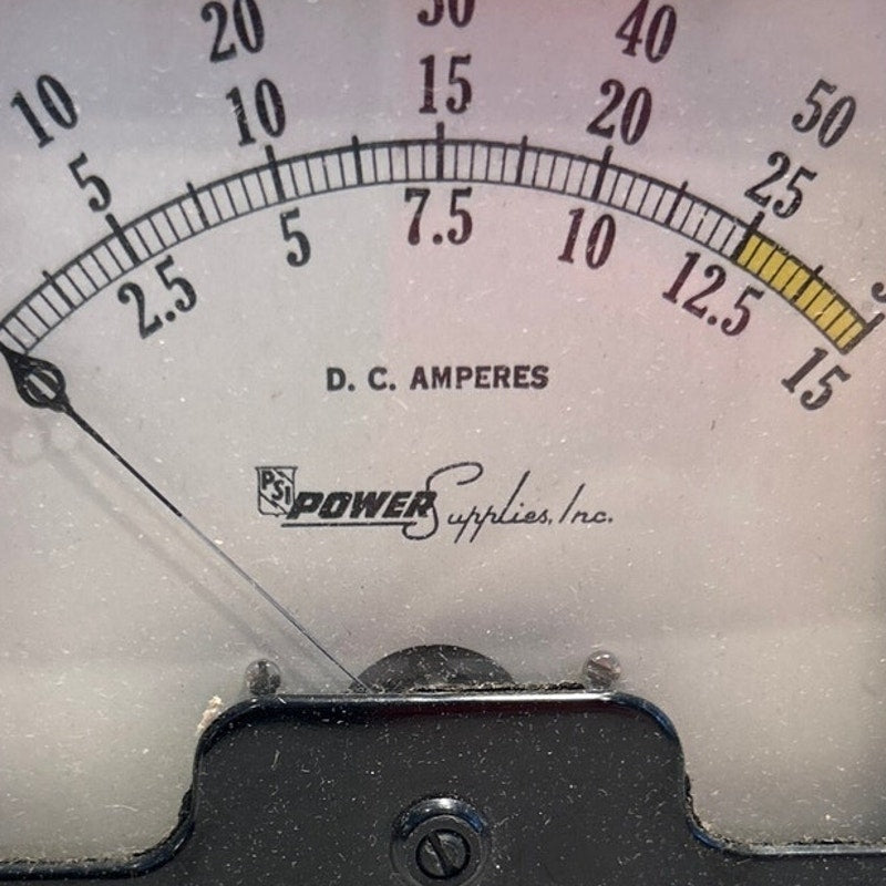 Vintage Westinghouse D.C. Amperes Analog Panel Meter – In Original Box