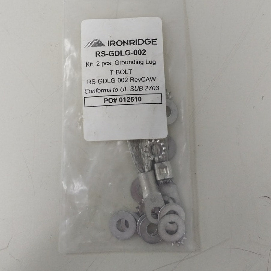 New Ironridge RS-GDLG-002 2pcs Grounding Lug T-Bolt Kit