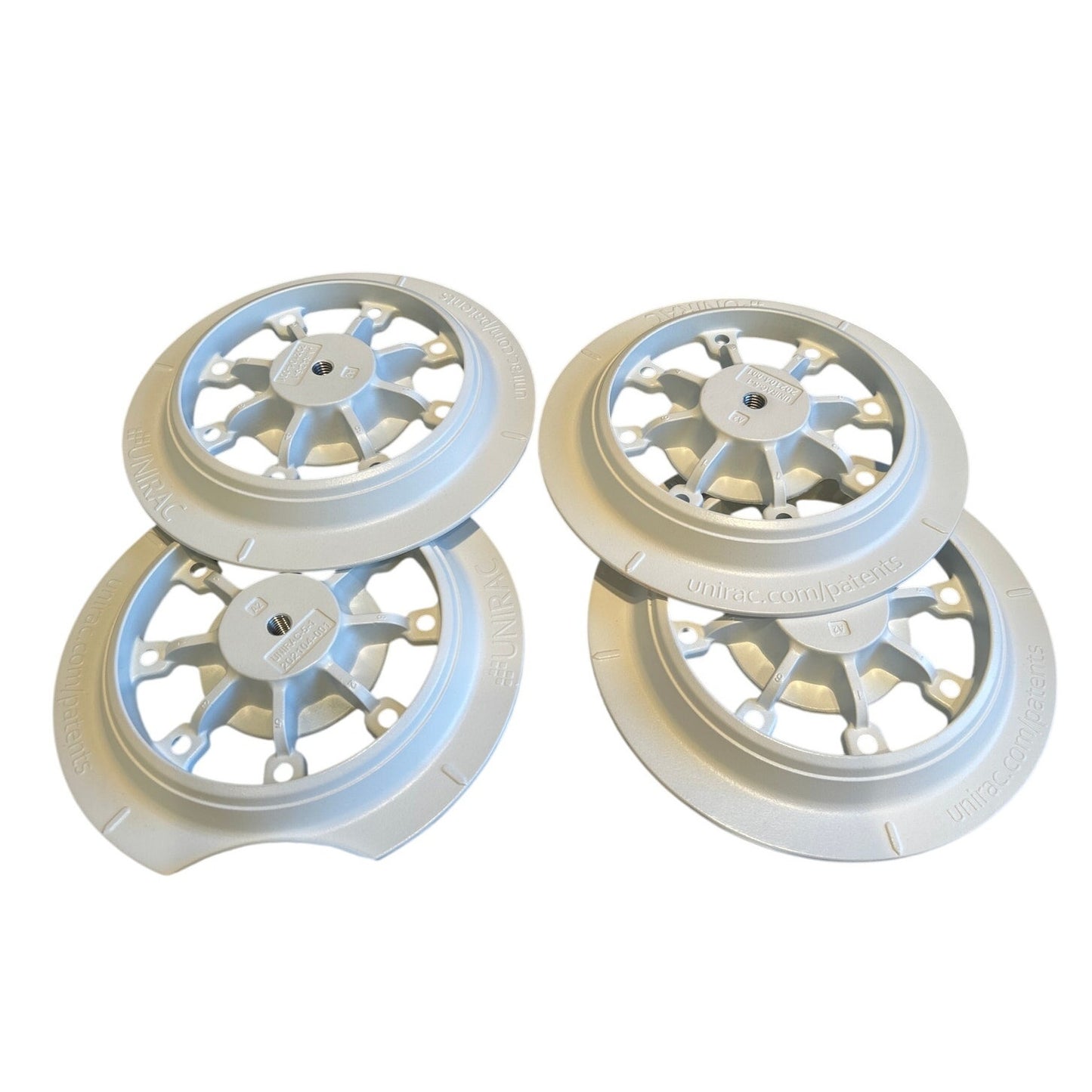 New Open Box 4-Pack Unirac White Flat Roof Attachment Assemblies M60950 Solar