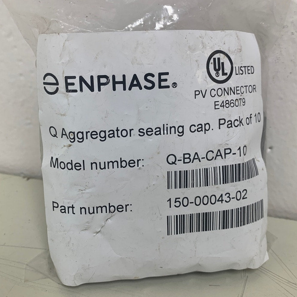 10 New Enphase Black Q Aggregator Sealing Caps Q-BA-CAP-10 Original Bag