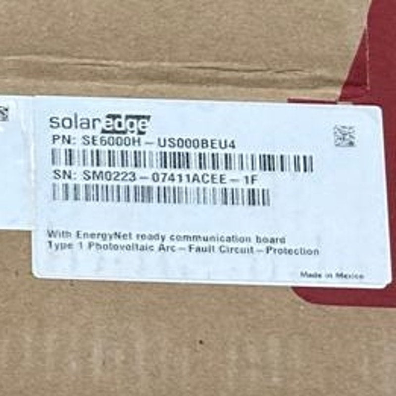 New In Box SolarEdge 6000H 6K Single Phase Inverter w HD Wave TechnologyB3000
