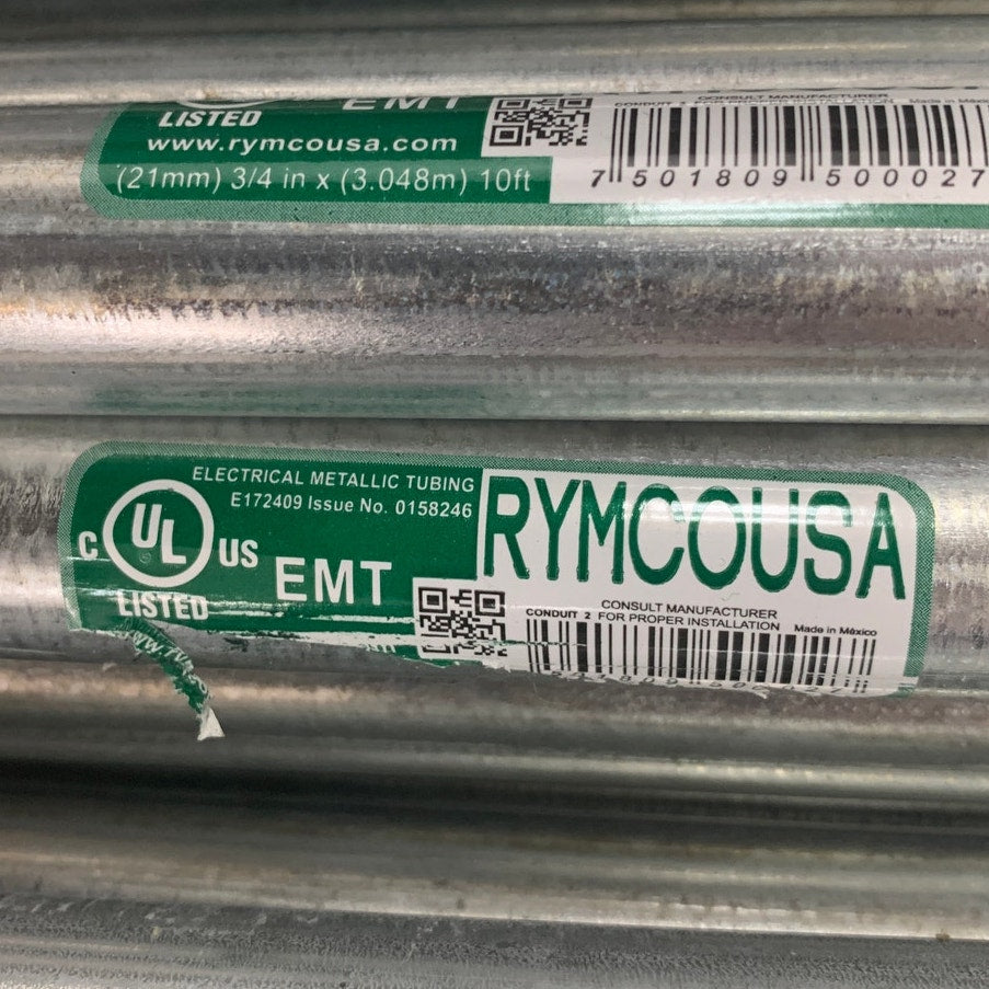 3/4" EMT Electrical Metallic Tubing Conduit 10 ft — New, Per Stick