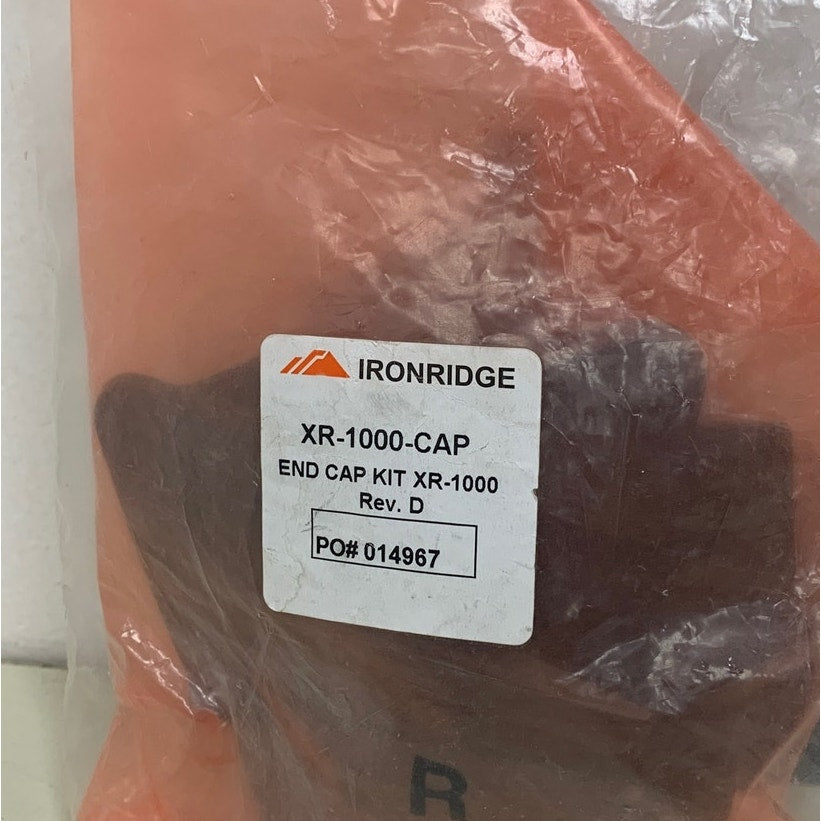 New Ironridge XR-1000-CAP Rev D Black Plastic End Cap 10 Set Solar Panel End Kit