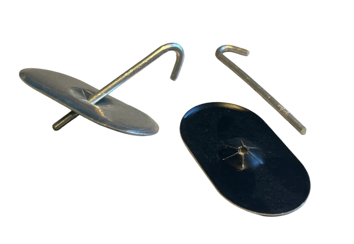 25 Solar Critter Guard Hook Clips with Plates, 2-Inch Hooks, Used