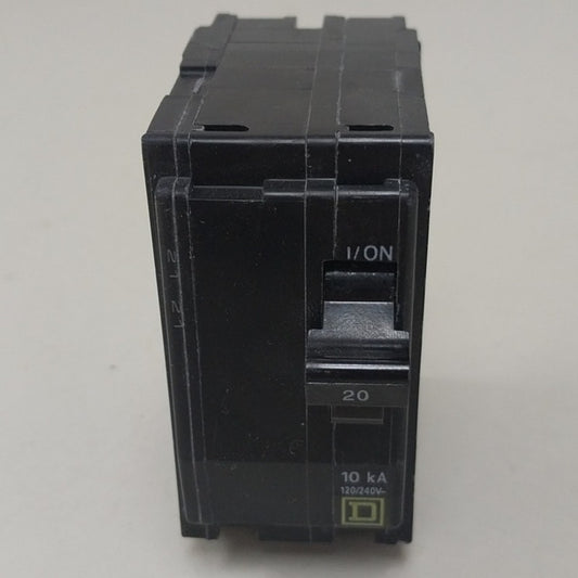 New Square D 20A 120/240V 10KA QO240 Circuit Breaker - Open Box