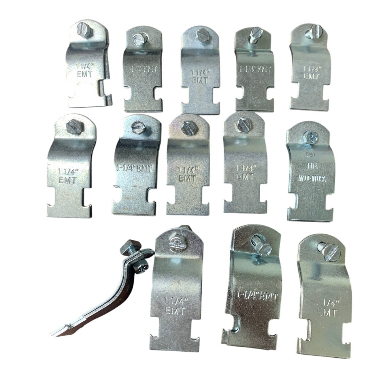 14 New 1.25" Aluminum EMT Pipe Strut Sets w Nut and Bolt Hardware