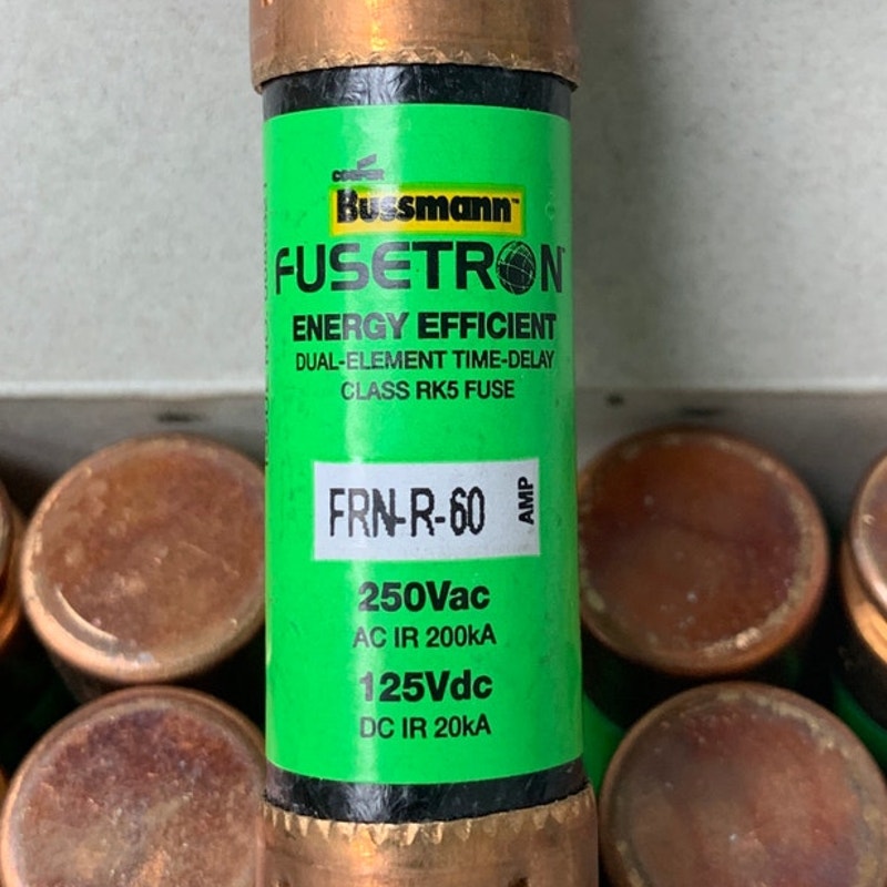 10 New In Box Cooper Bussmann Fusetron FRN-R-60 Time Delay Class RK5 Fuses