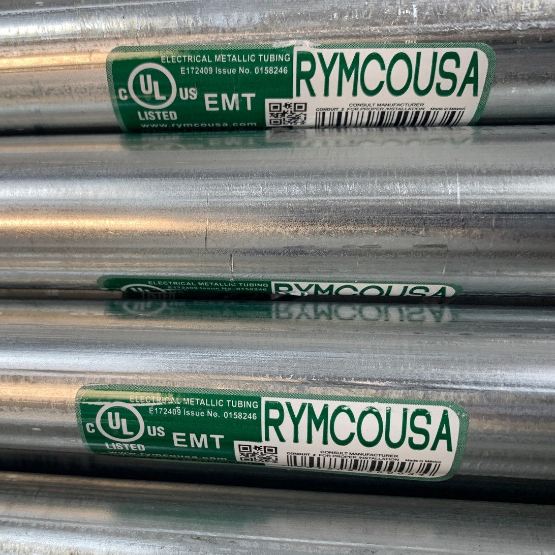 1" EMT Electrical Metallic Tubing Conduit 10 ft — New, Per Stick