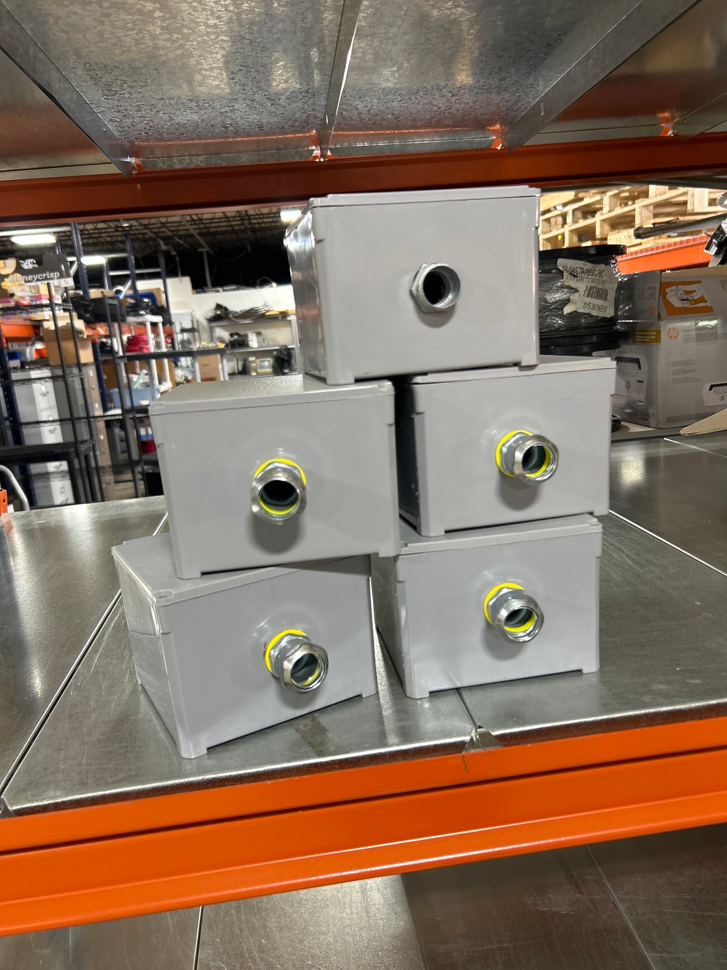 Lot of 5 – Plastic Electrical Enclosure Boxes | 6" x 6" x 4.5" | EUC