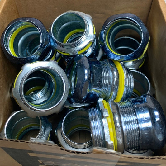 New 15 Hubbell Raco 1" 2904RT Compression Connector EMT Rain Tight Fittings