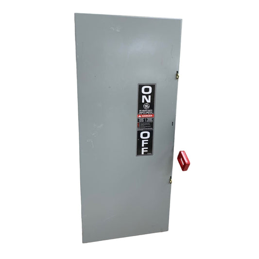 New GE General Electric Heavy Duty 200A 600V Metal Box Safety Switch Shutoff