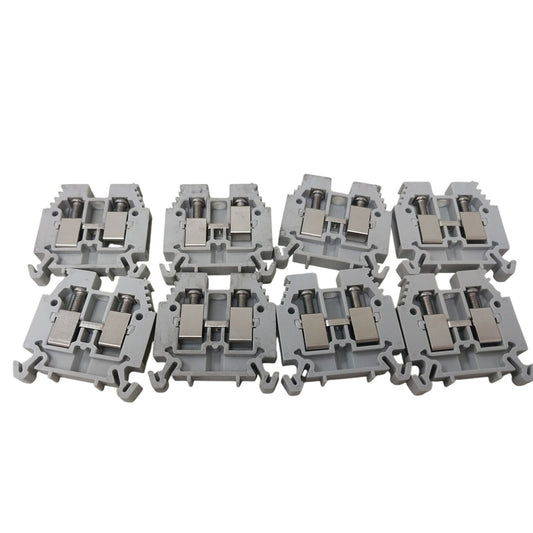 8 New Allen Bradley 1492 W-10 Gray Plastic End Anchors Brackets - Open Box