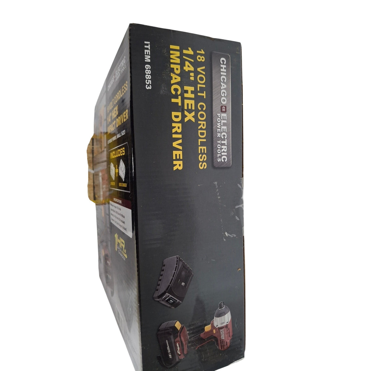Chicago Electric 14 Volt Cordless Impact Driver Kit with Case Charger & Battery