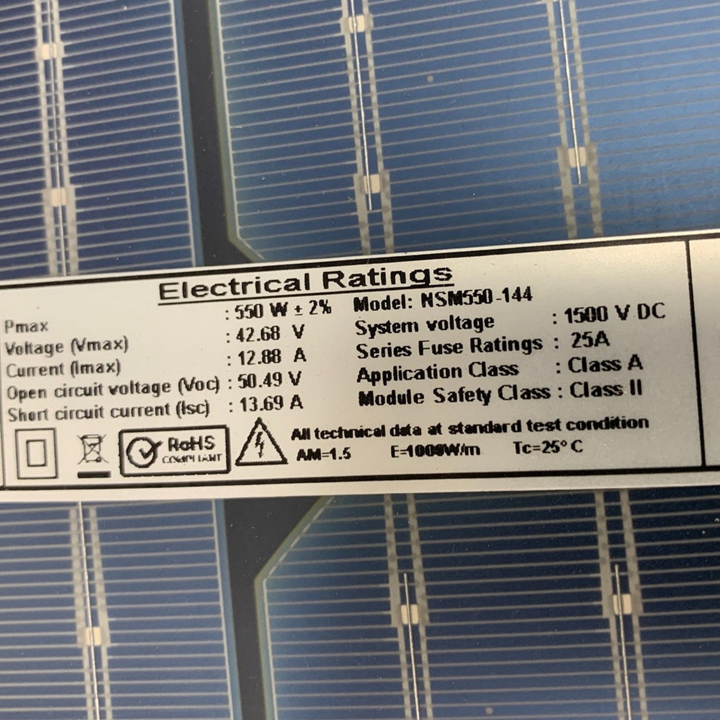 New Navitas 550W Bifacial Mono PERC Half Cut Module 144 Cell Solar Panel
