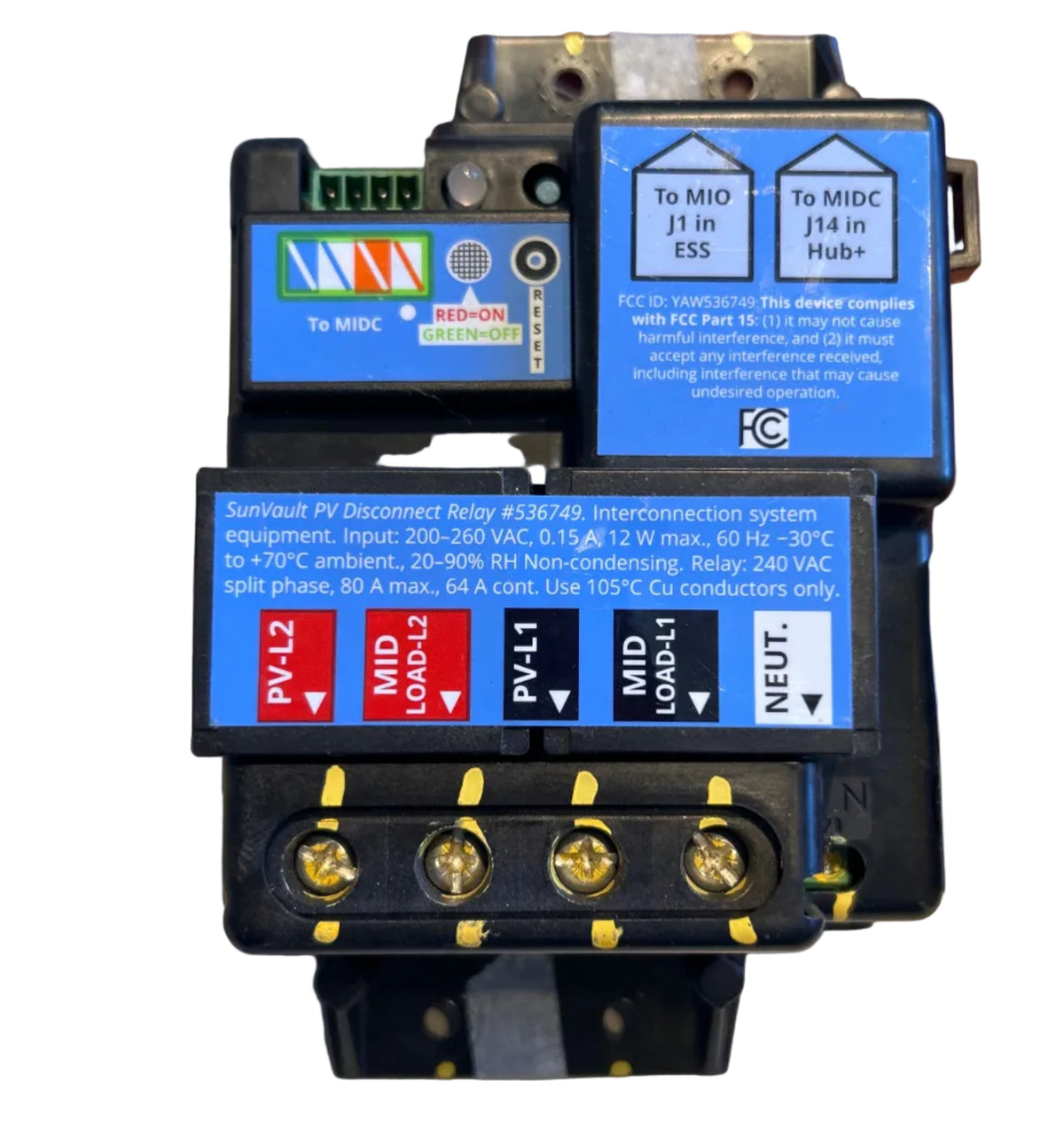 SunPower SunVault PV Disconnect Relay #536749 | 80A | 240V