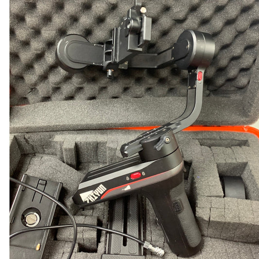 Zhiyun 3-Axis Gimbal Stabilizer w Lens in Hard Orange Travel Case w Handle