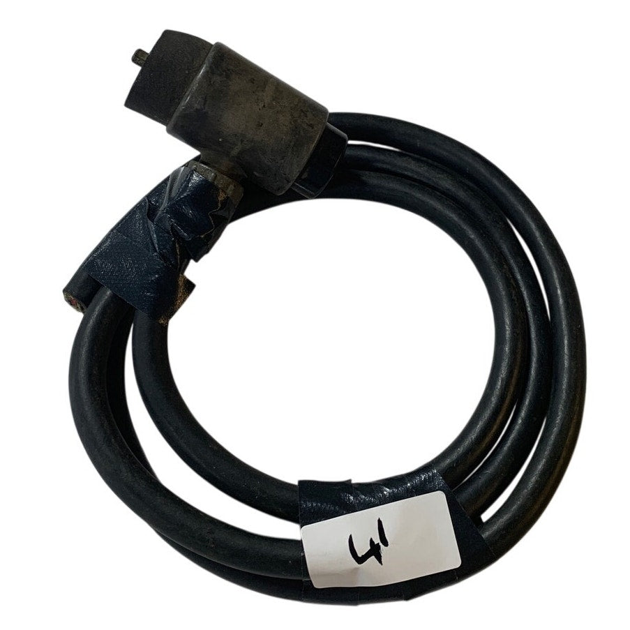 Vintage 4-Pin DIN Plug Cable 4 ft — Black Rubber, Used