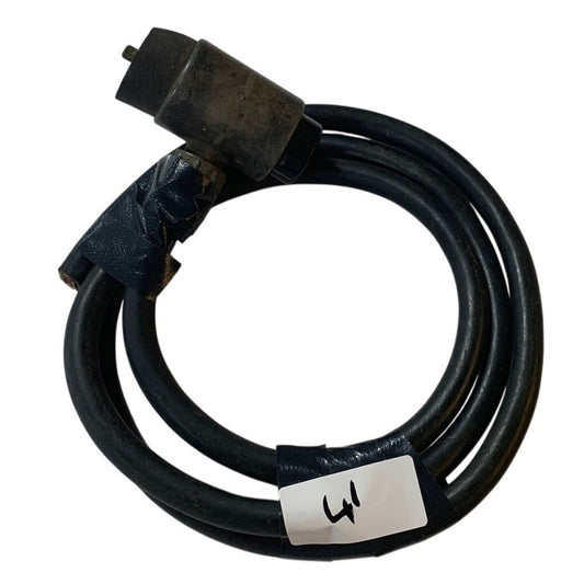 Vintage 4-Pin DIN Plug Cable 4 ft — Black Rubber, Used