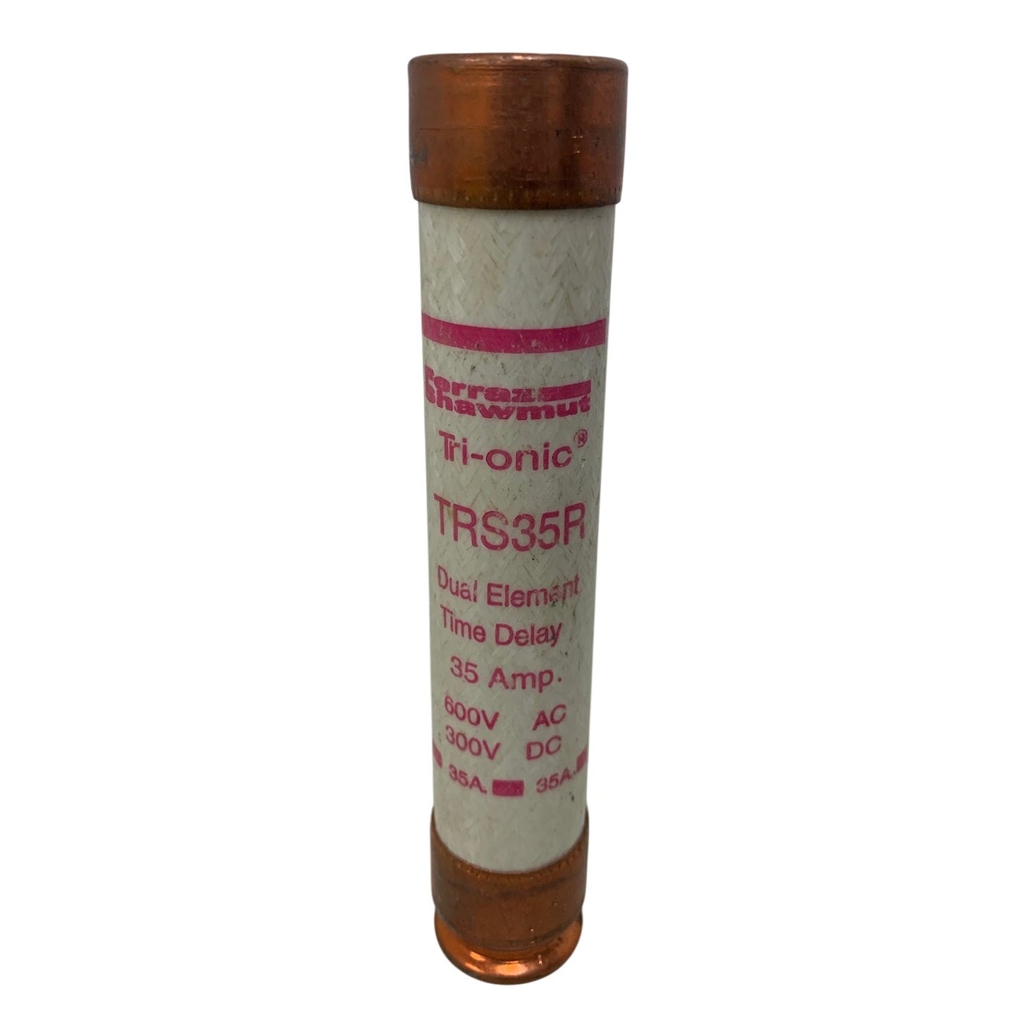 New Trionic Fuse 35A, 600V AC 5.5" by 1-1/16" Diameter Cylindrical Body TRS-RID