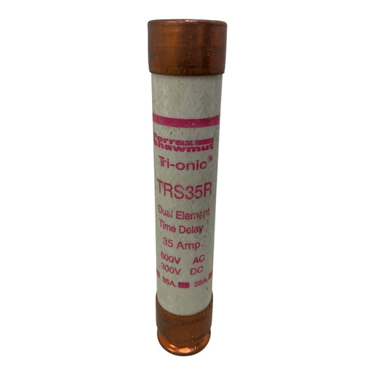 New Trionic Fuse 35A, 600V AC 5.5" by 1-1/16" Diameter Cylindrical Body TRS-RID