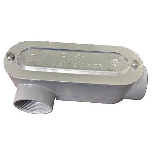 New Open Box 1.5" Type LR Elbow Outlet Conduit Body E121488 w Cover & Gasket