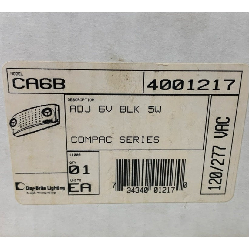New In Box Day-Brite Compac CA6B 4001217 Emergency Light Unit Adjustable Heads
