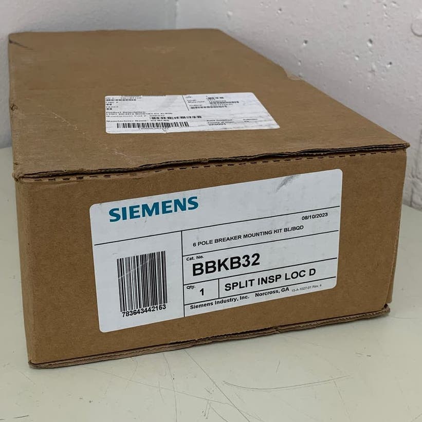 New Siemens 6 Pole Breaker Mounting Kit BBKB32 Solar Panelboard Kit
