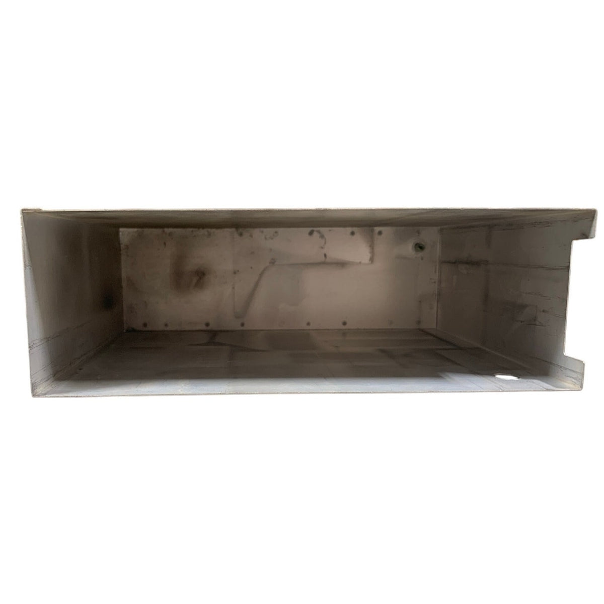 Silver Metal Utility Storage Box with Lid Industrial Organizer 10.5x8.5x3.5"